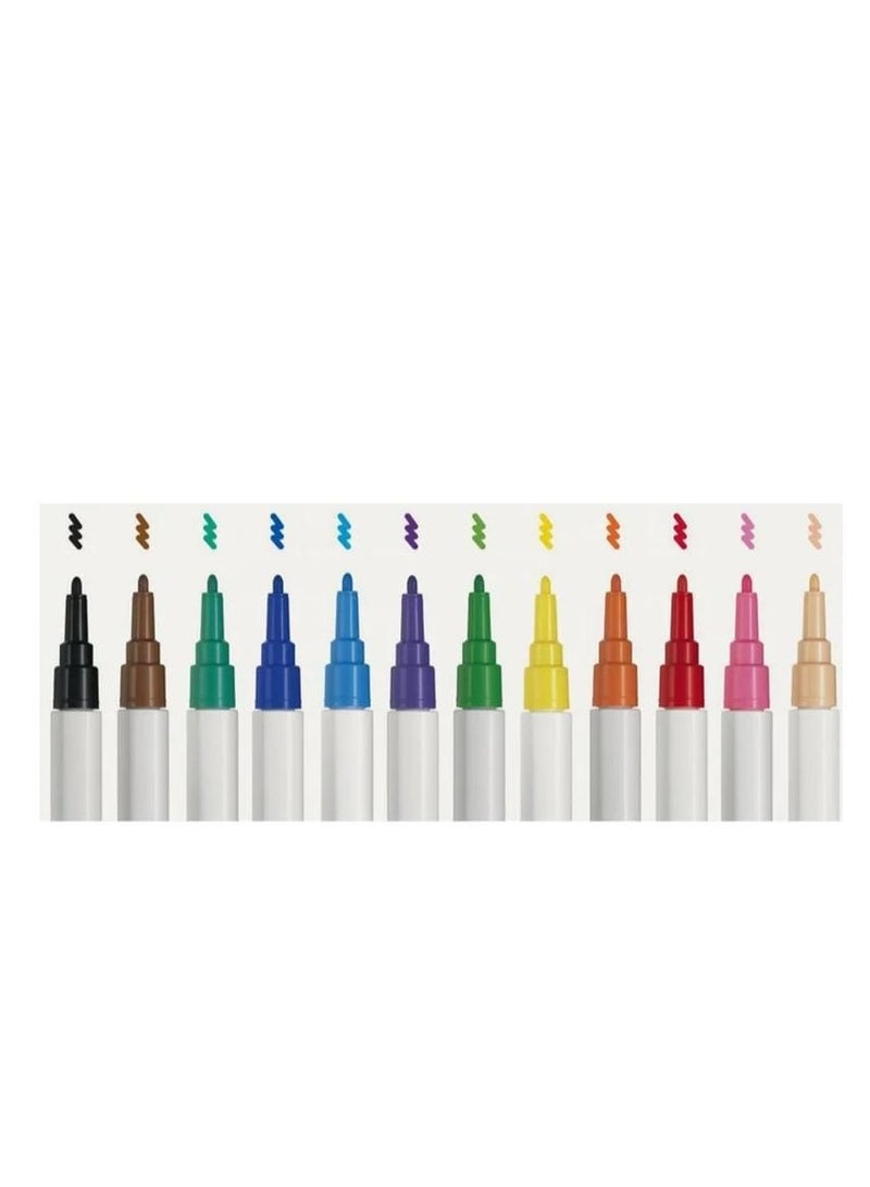 Pilot Pintor Water Based Markers Set of 12 Basic Colours Fine/Fin 1.0mm - Image 2