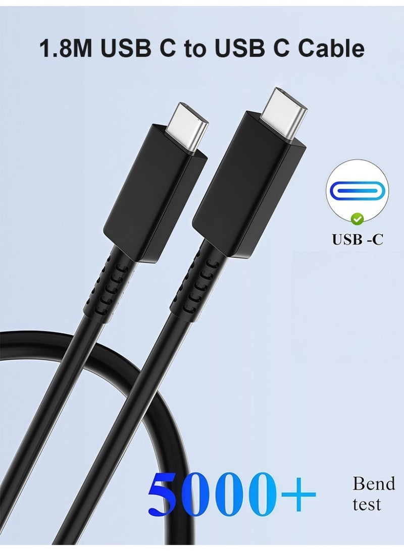AMIJOY 60W Charger for Samsung Galaxy S26 Ultra, 60 watts Type C Charger with 1.8m USB-C to USB-C Cable, 60 watt Super Fast Charger Type C Samsung Wall Charger, Adapter Type C Samsung Charging 3.0, Black - Image 5