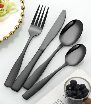 DANSR Restaurant Home Hotel Matte Set Black mat Finish Stainless Steel Flatware Set Tableware Cutlery Set Utensils for Kitchens Dinner ForkTea SpoonSalad SpoonKnife Black4 - pzsku/Z81B9D0CA0E90C4E28F8DZ/45/1746638234/68b9a6f0-ab41-4447-8897-4b9516a3cbee