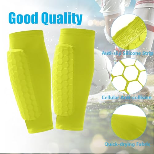 BIRDDIE Soccer Shin Guards Shin Pads for Kids Youth Adult, Calf Compression Sleeve with Honeycomb Pads, Support for Shin Splint Baseball Boxing Kickboxing MTB - Image 4