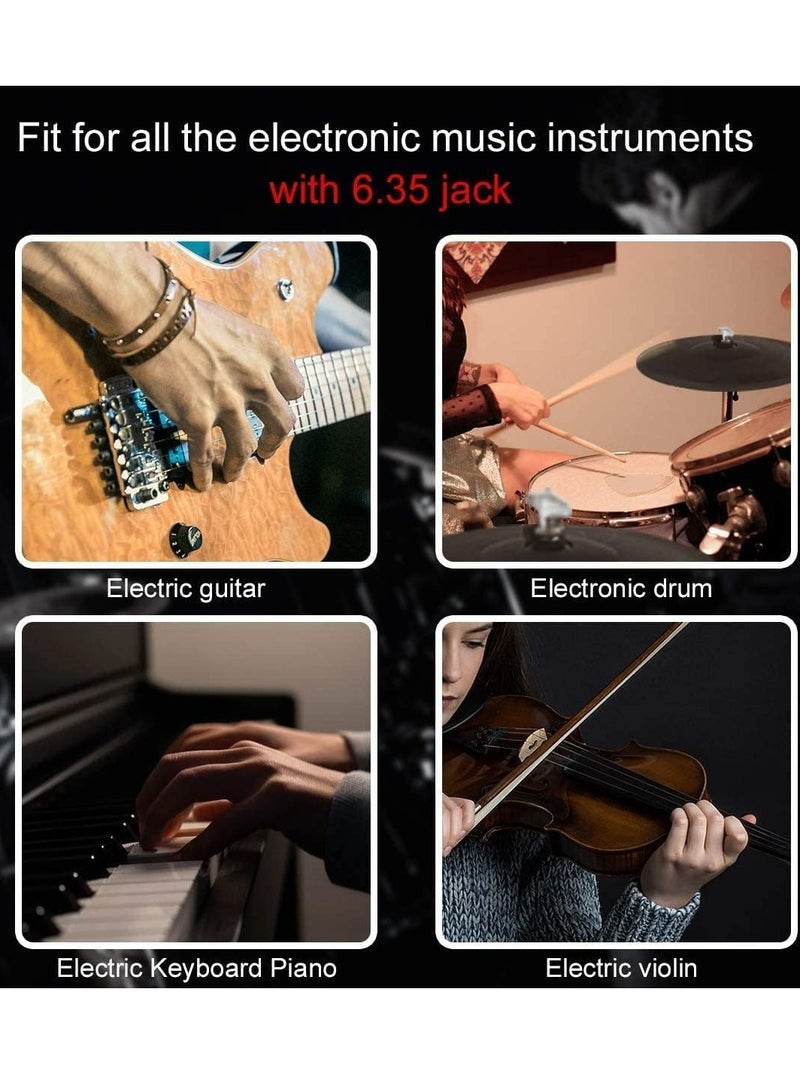 Generic Guitar Wireless System Wireless Guitar Transmitter Receiver Set, 20Hz-20kHz UHF Guitar Wireless Transmitter and Receiver for Electric Guitar Bass Violin Keyboard Instrument Accessories  - Image 3