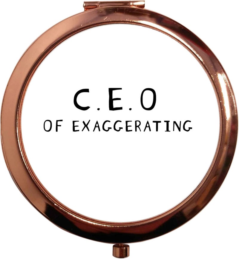 Rose Gold Circle Compact Mirror CEO Of Exaggerating