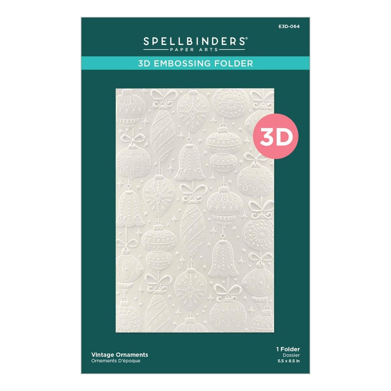 Spellbinders Vintage Ornaments 3D Embossing Folder from The Classic Christmas Collection