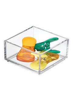 Generic Acrylic Drawer Organizer, Storage Container for Kitchen Gadgets, Corks, Sticky-Notes, Clips in Pantry, Cabinets, Countertops, 4" x 2" - Clear  - Image 2