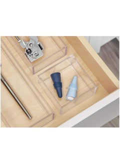 Generic Acrylic Drawer Organizer, Storage Container for Kitchen Gadgets, Corks, Sticky-Notes, Clips in Pantry, Cabinets, Countertops, 4" x 2" - Clear  - Image 4