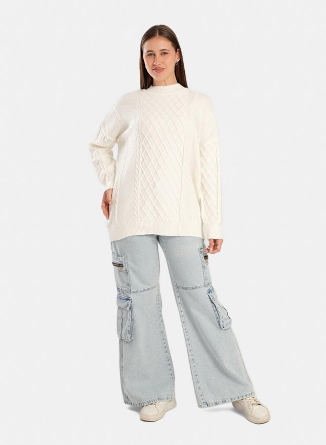 Clue High Ribbed Neck Pullover - Image 5