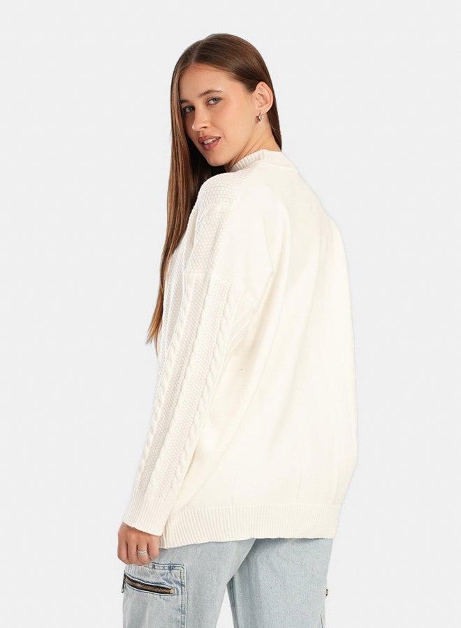 High Ribbed Neck Pullover