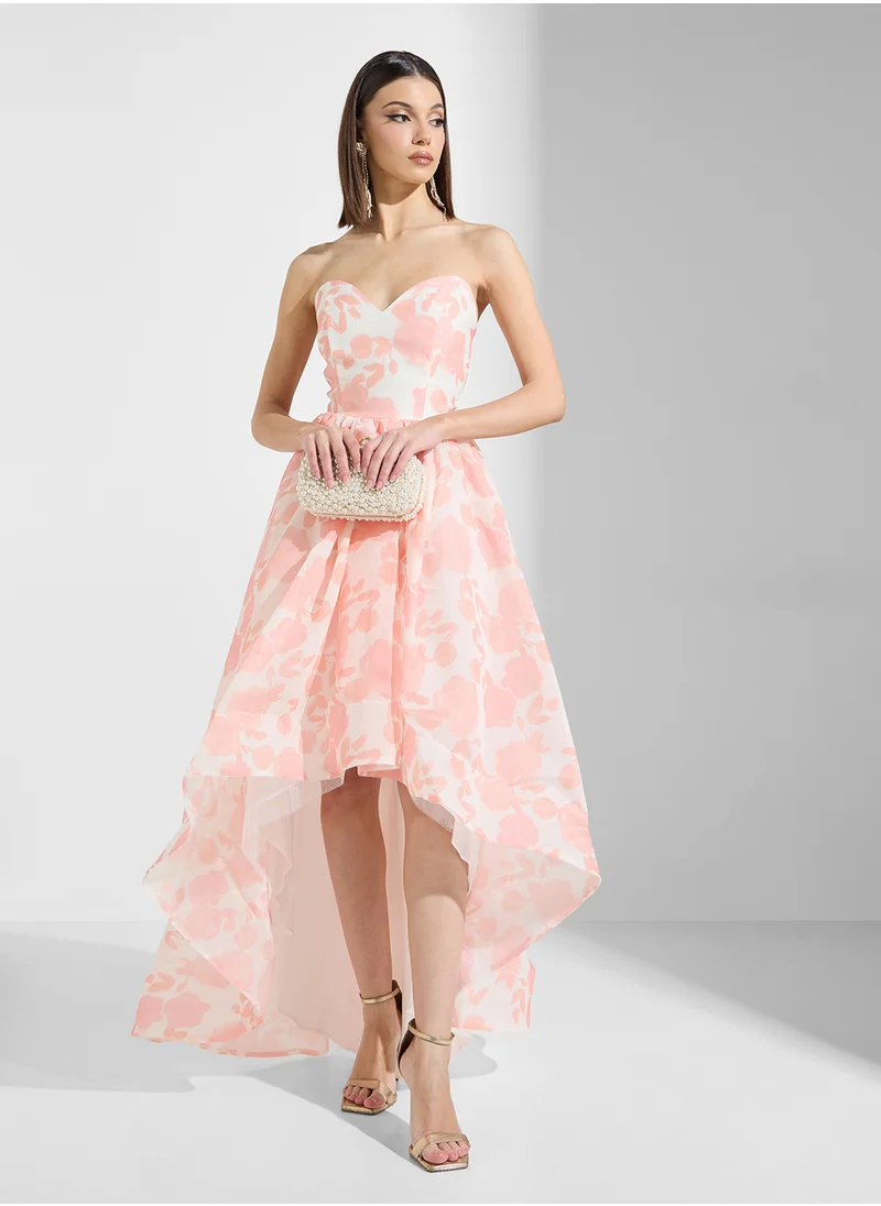 ترو ديكادينس Floral Print Asymmetric Midi Dress