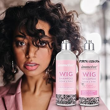 immetee 2 in 1 Shampoo Conditioner for Wig Soak Rinse Wig Shampoo for Human and Synthetic Hair Prolong Wig life 300ml101fl oz For Natural Wigs - Image 2