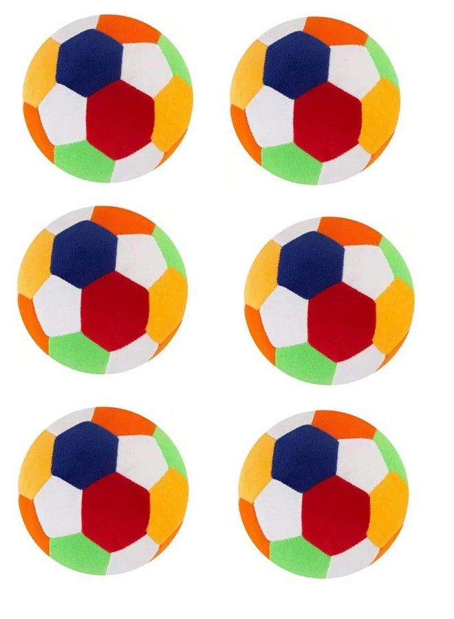 Glitter Collection Soft Ball Pack Of 6 Pcs Combo Stuffed With Plush And Bell Sound Balls06 Multi Color - Image 1
