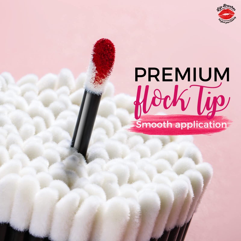 Teenitor تينيتور 600 قطعة من أعواد الشفاه القابلة للاستخدام لمرة واحدة، أدوات تطبيق أحمر الشفاه، أعواد اختبار أحمر الشفاه، أدوات تطبيق خالية من الوبر لفرش مكياج الشفاه، أداة تجميل باللون الأسود - Image 3