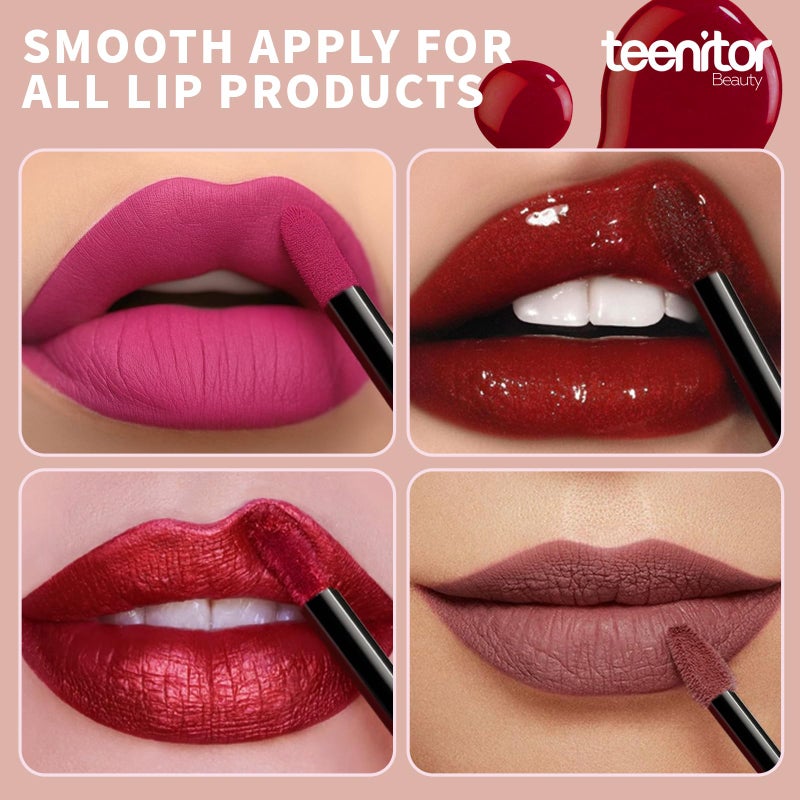 Teenitor تينيتور 600 قطعة من أعواد الشفاه القابلة للاستخدام لمرة واحدة، أدوات تطبيق أحمر الشفاه، أعواد اختبار أحمر الشفاه، أدوات تطبيق خالية من الوبر لفرش مكياج الشفاه، أداة تجميل باللون الأسود - Image 4