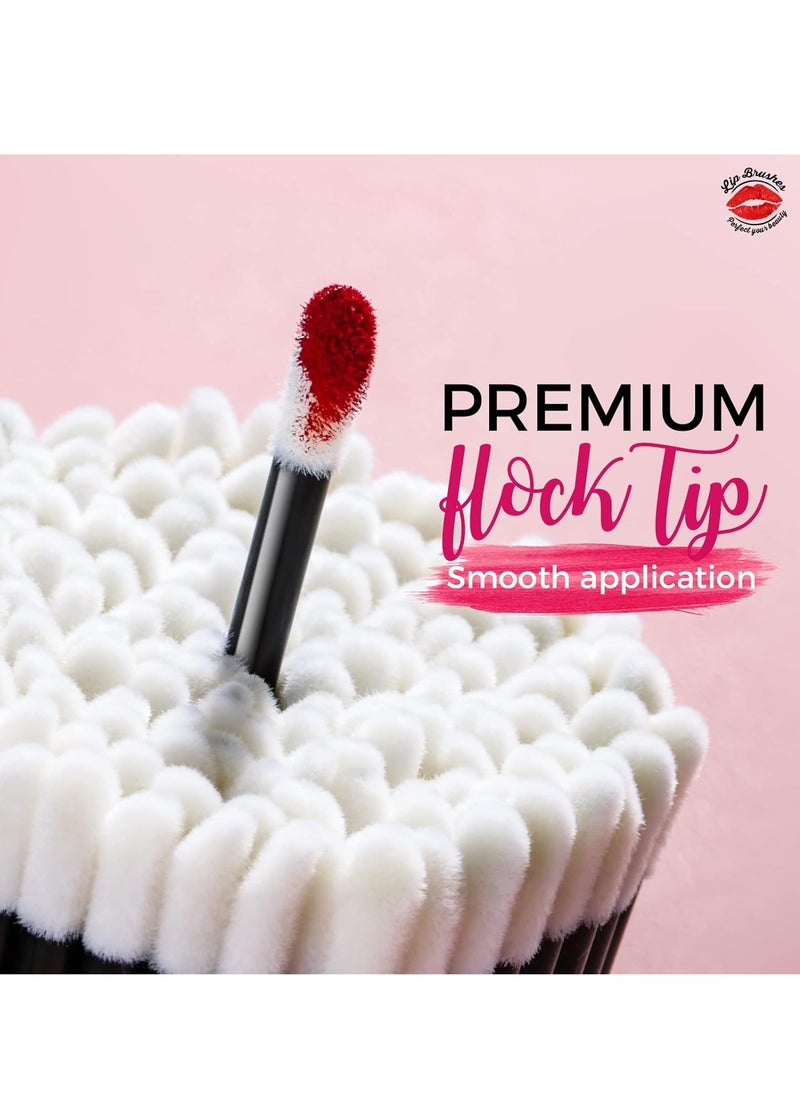 Teenitor Teenitor 600 Pcs Disposable Lip wands Lip Applicators Disposable, Lipstick Testers Wands Lint Free Applicators for Makeup Lip Brushes Wands Makeup Beauty Tool Black  - Image 2