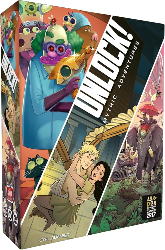 Asmodee Space Cowboys UNLOCK! Mythic Adventures Card Game Escape Room Games for Adults and Kids Mystery Games for Family Game Night Ages 10 and up 1-6 Players Average Playtime 1 Hour Made by - Image 1