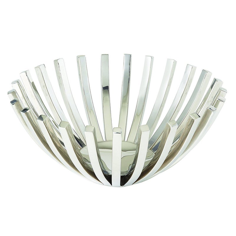 Elegance Beam Round Basket 10 inch Medium 10 Silver