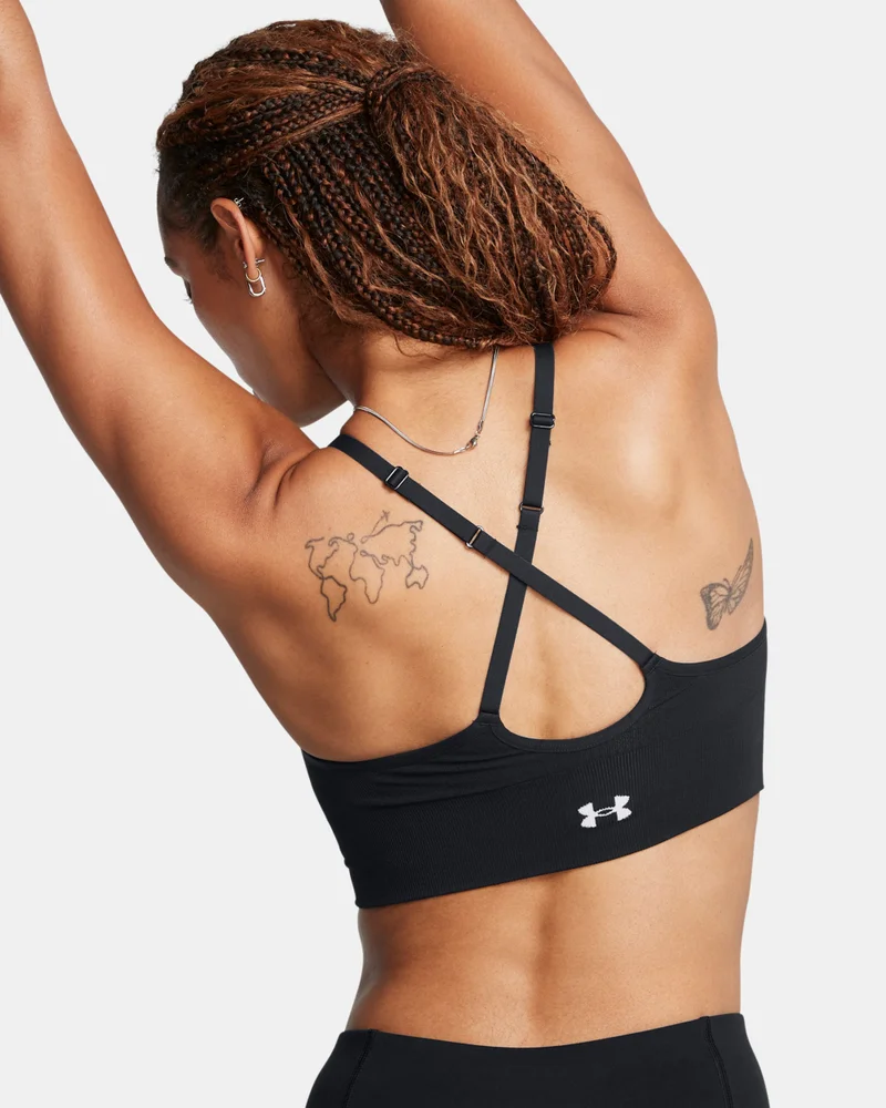 UNDER ARMOUR Black Women's Vanish Seamless Low-Support Training Sports Bra for Women | Best Price UAE