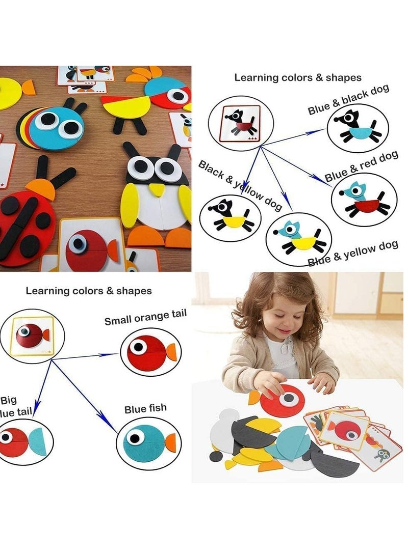 Alsafwa Geometric Animal Puzzle Blocks – Montessori Wooden Toy for Creative Thinking and Skill Development – Ages 3+  - Image 5