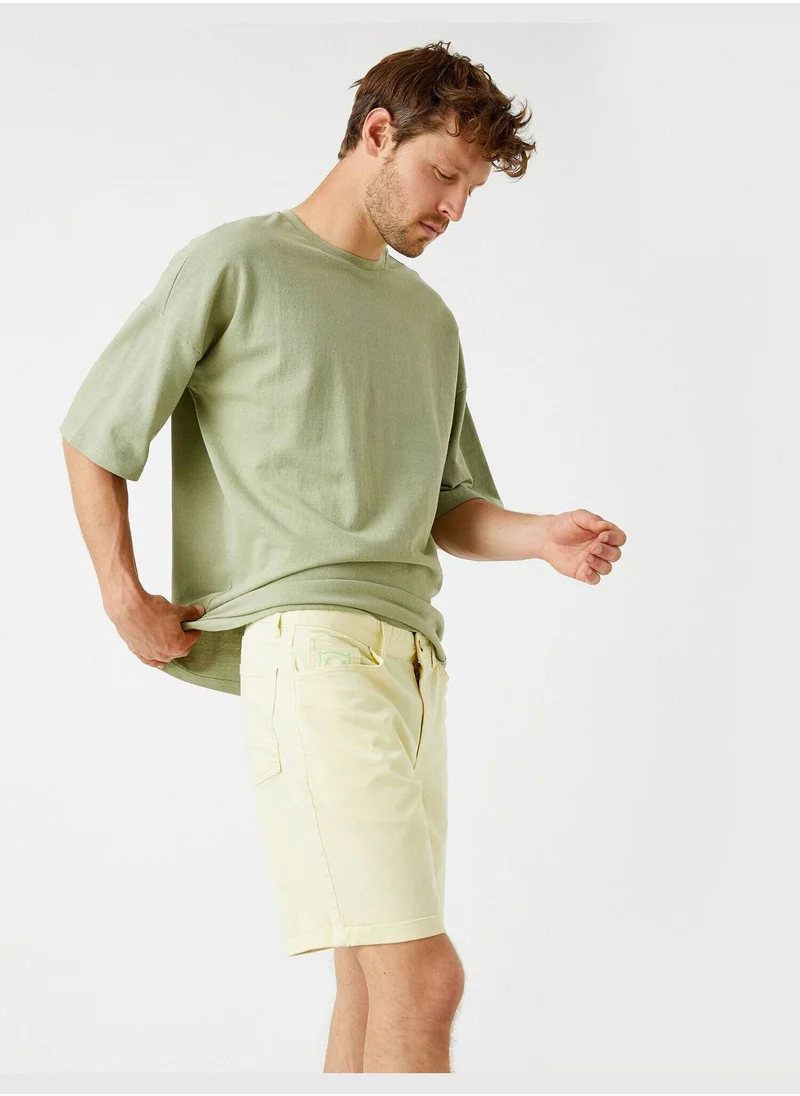 كوتون Pocket Detailed Shorts Cotton