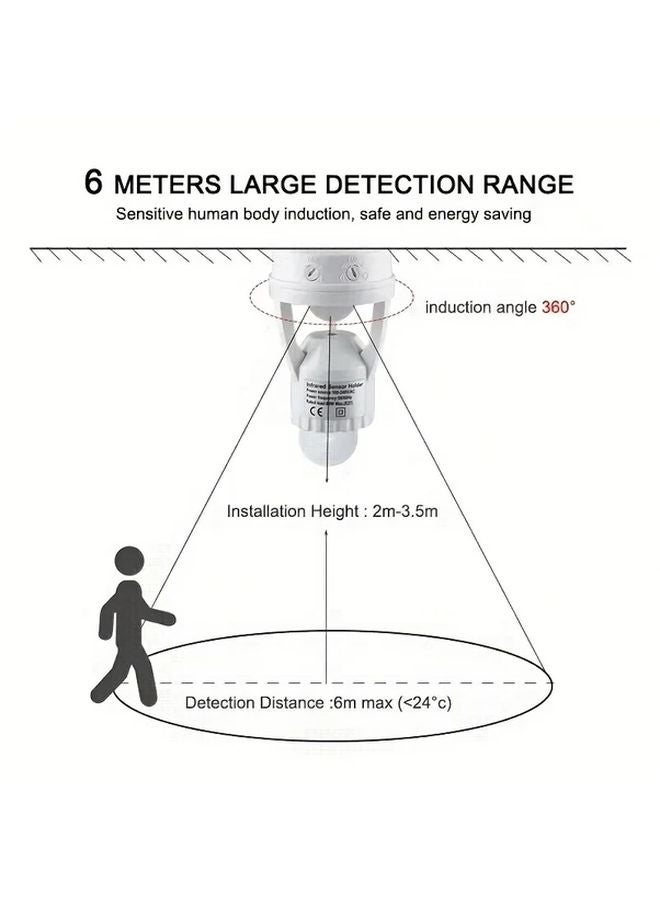 1pc Smart Motion Sensor Light Bulb Holder PIR Detection E27 Base EU US UK AU NZ Plug - Image 5
