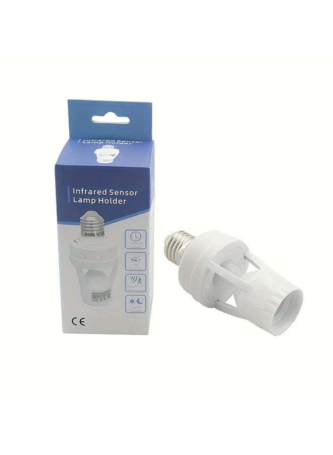 1pc Smart Motion Sensor Light Bulb Holder PIR Detection E27 Base EU US UK AU NZ Plug - Image 1