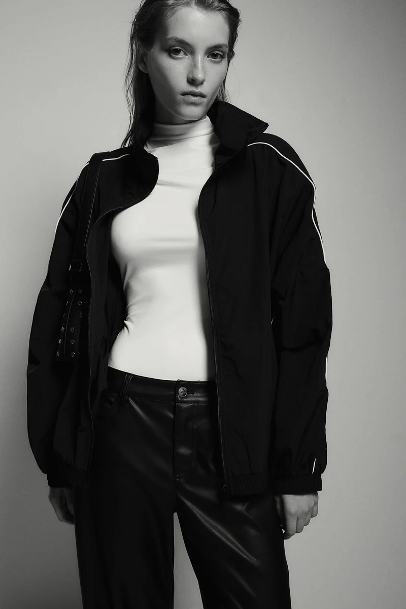 H&M Straight Coated Trousers