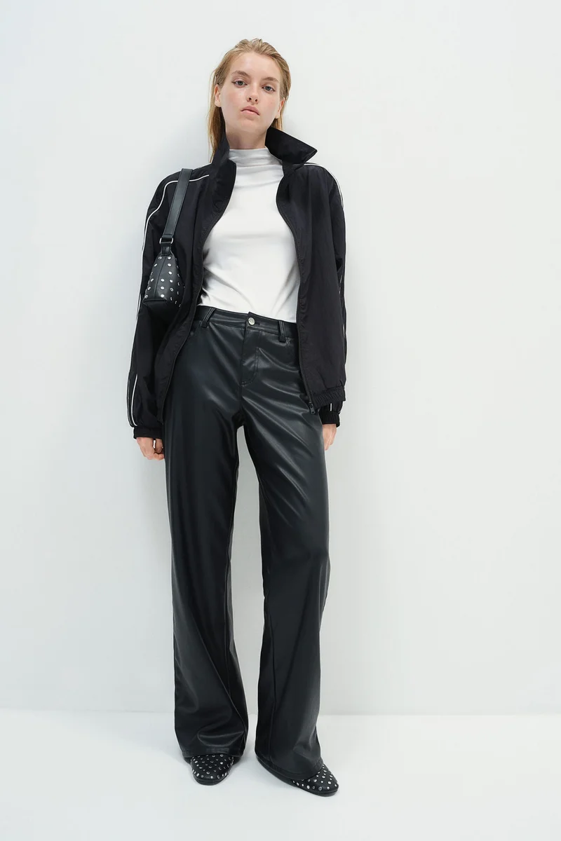 H&M Straight Coated Trousers