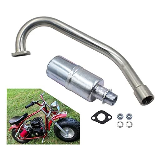 LOSTAR Exhaust Pipe With Muffler Compatible with Coleman CT200U-EX Camo 196cc / 6.5HP Gas Mini Bike - Image 1