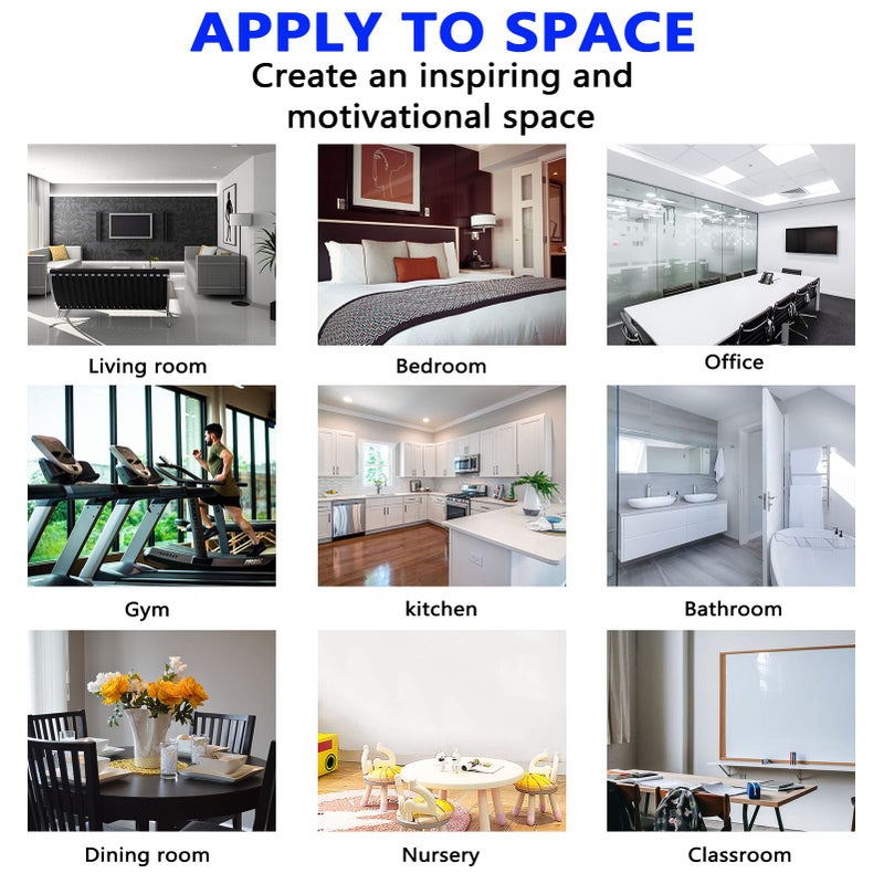 SEATUNE Wall Art Stickers  Teamwork Wall Decal  (Easy to Apply)  Vinyl Wall Decor Art Quotes Inspirational Gym Garage Office Motivational Sports Workout Fitness Yoga Positive  You Can Have Results 18""X15"" - Image 5