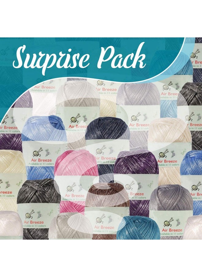 BambooMN - Jubileeyarn Air Breeze Yarn Fine Weight Acrylic 50G/Skein Variety Package 4 Skeins - Image 1