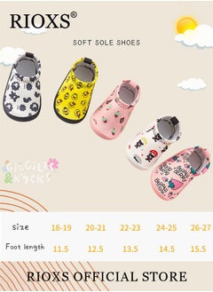 RIOXS Infant Baby Soft Sole Shoes Boys Girls Walking Shoes Breathable Comfort Flats  - Image 3