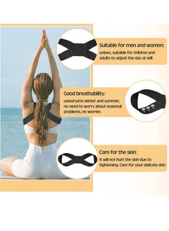 Y&D Posture Corrector for Women and Men, 2 Pieces Corset Spine Support Belt Adjustable Upper Back Brace Straightener Neck Shoulder Clavicle Relief, Black (M)  - Image 2
