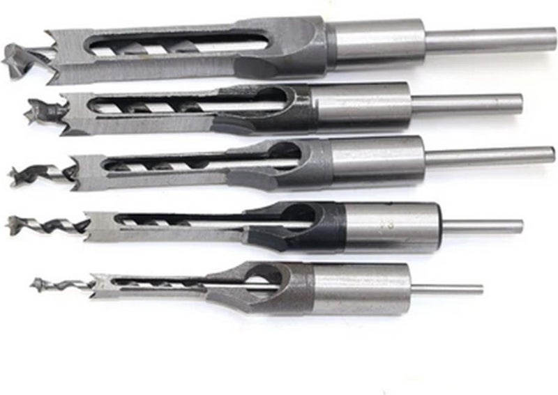 Square Hole Drill Bit Woodworking Tenon Chisel Set 8mm 38 Elecall