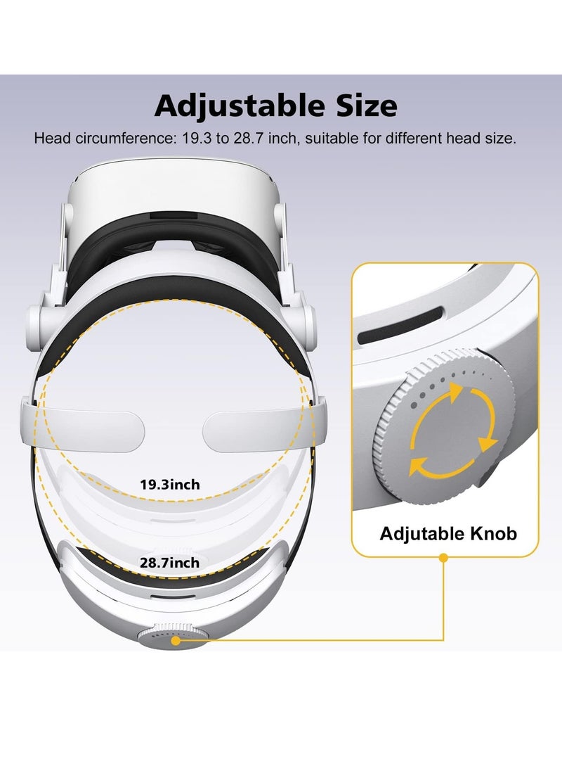 Head Strap for Oculus Quest 2 Comfort Elite Strap Replacement for Reduce Face ​Pressure Enhanced Support in VR Lightweight Adjustable Strap Accessories for Meta Oculus Quest2