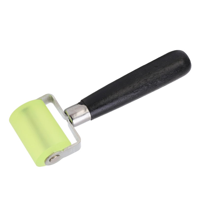 Sound Deadening Roller 175mm Stable Flexible Rolling - Durable Material-protecting Silicone Roller Ergonomic Pine Wood Handle for High-temperature Pvc Waterproof Film Sealing Strip Sound Bar Welding - Image 1