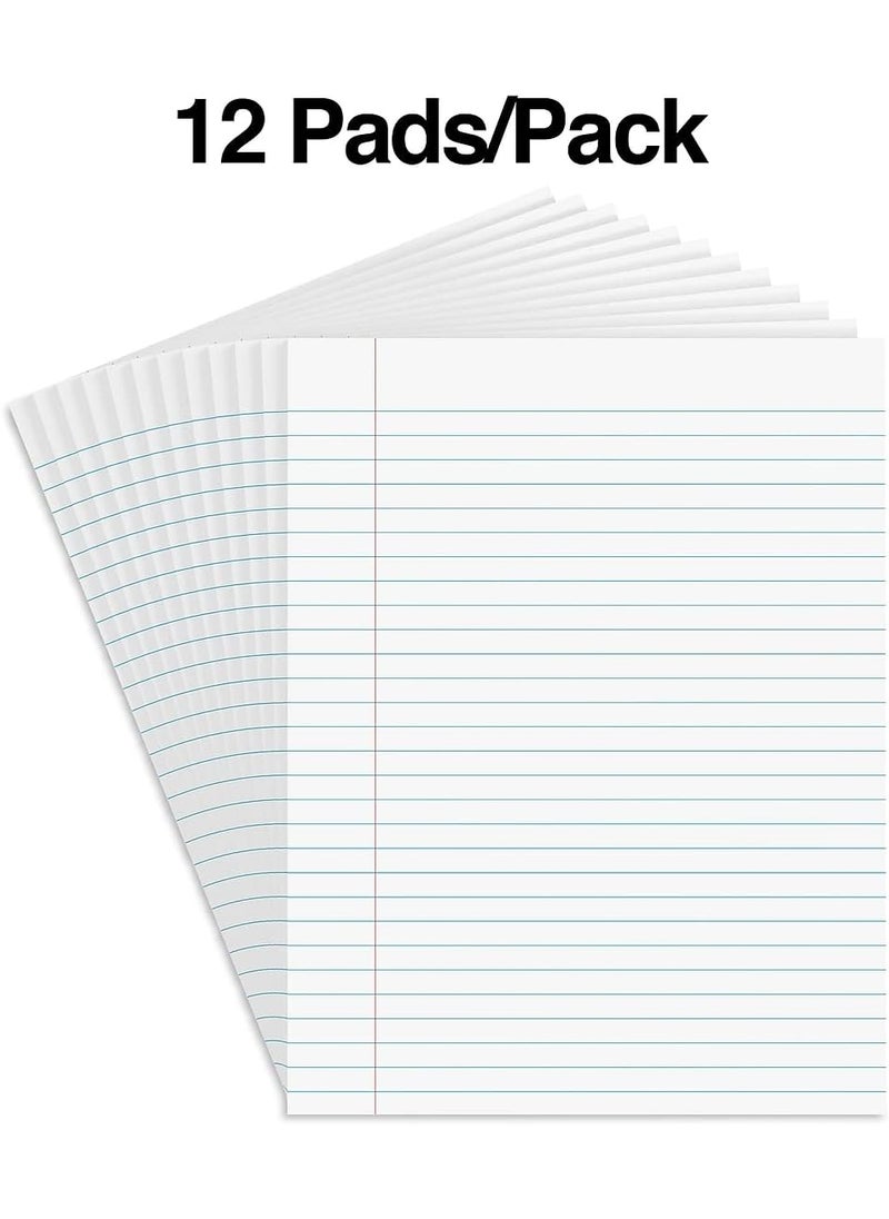 Staples Staples 154120 Notepads 85Inch X 11Inch Wide White 50 ShPad 12 PadsPk  - Image 2