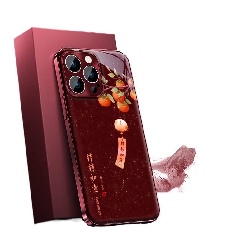 غطاء واقي، مقاوم للصدمات لـ Xiaomi 15 Pro، نقش الكاكي لتحقيق الأمنيات , حماية من السقوط، أحمر باللون الأحمر للاستخدام العملي للحمل اليومي للاستخدام المتكرر - Image 3