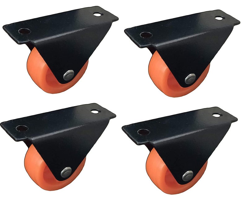 Hepiack 4Pack Small Fix Wheel Castor 30mm Size 80kg Load Capacity Silent Smooth Movement for Furniture DIY Projects and More - Image 1