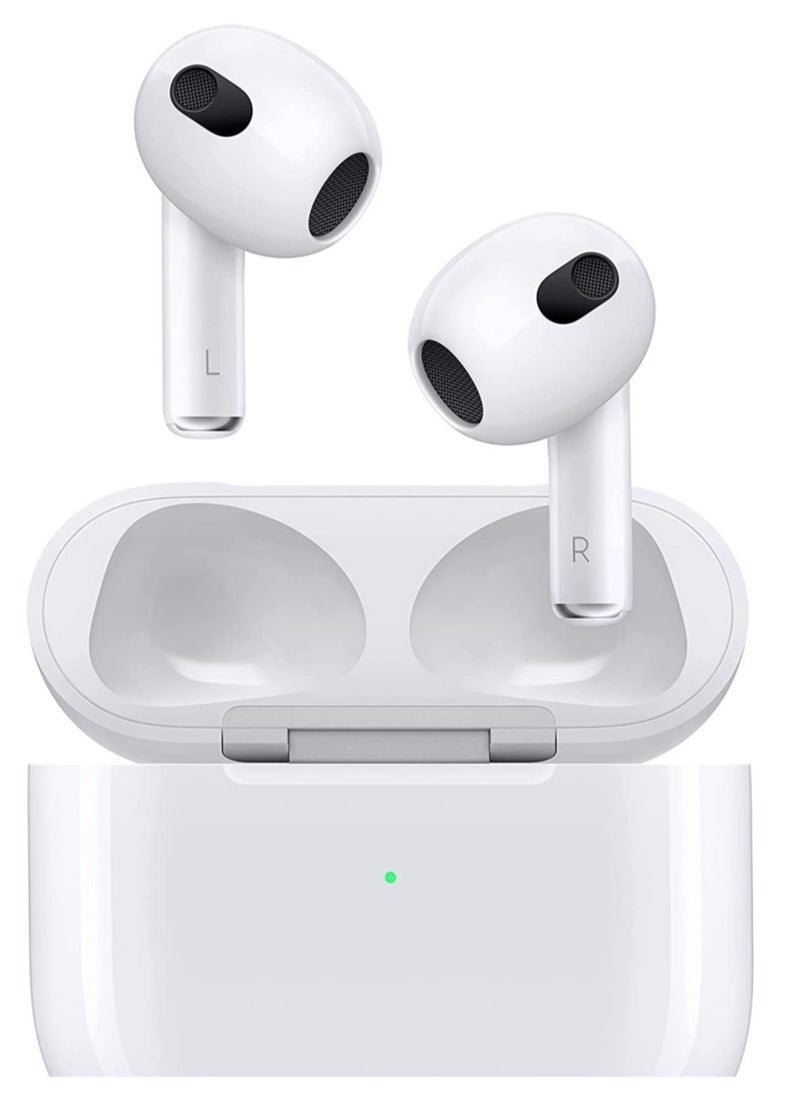 Generic - Wireless Earbuds Bluetooth Headphones with Built-in Mic, Noise Canceling, 3D Stereo Sound, Fast Charging, and Cable (White) - Image 1