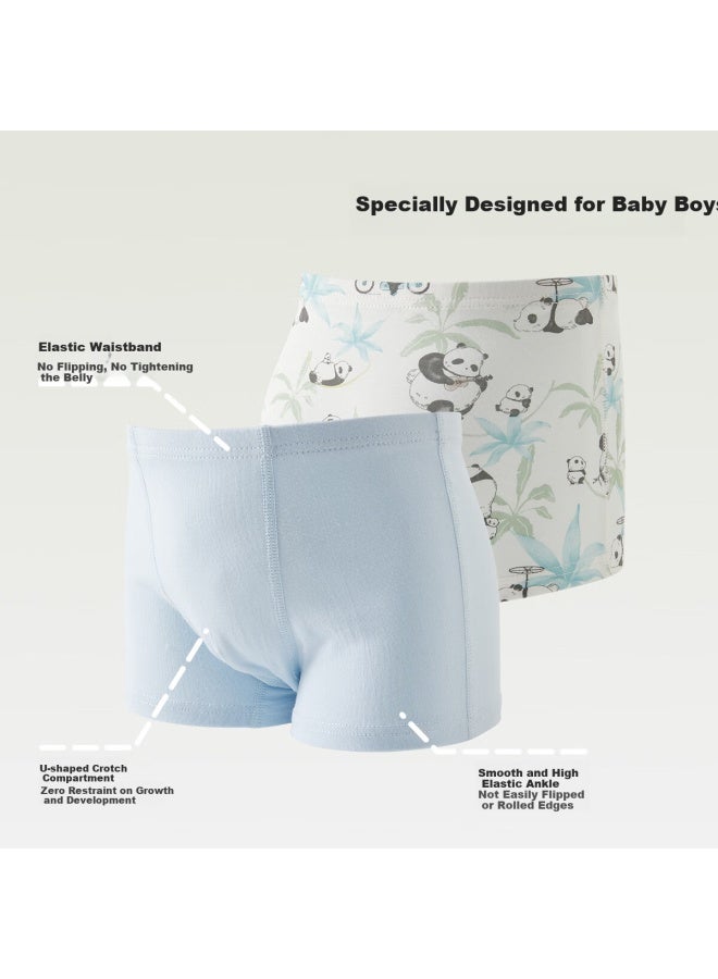Wellber 3-pack Boys' A-class Cotton Underwear Boxer Briefs Shorts With Fun Panda Design 100 - Image 1