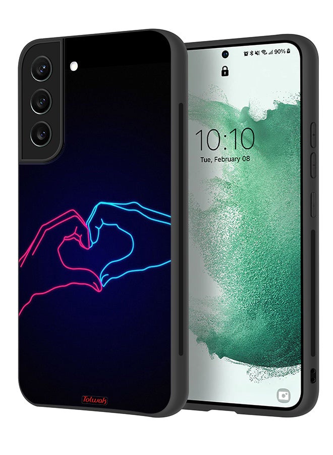 Tolwak Samsung Galaxy S21 FE 5G Protective Case Cover Touching Hand Making Heart - Image 1