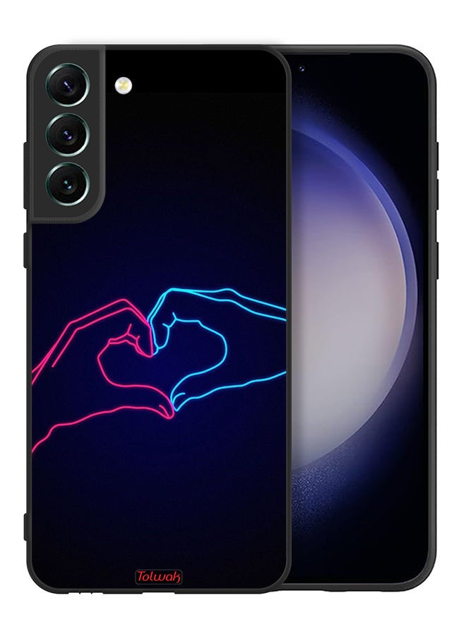 Tolwak Samsung Galaxy S21 FE 5G Protective Case Cover Touching Hand Making Heart - Image 2