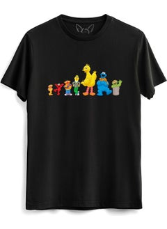 Alfa Tshirt Sesame Street Digital Printed Black Tshirt  - Image 1