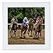 3DROSE 3dRose qs_98372_6 Horses and Jockeys Racing to Finish Line, Mud Flying-Quilt Square, 16 by 16-Inch - Image 2