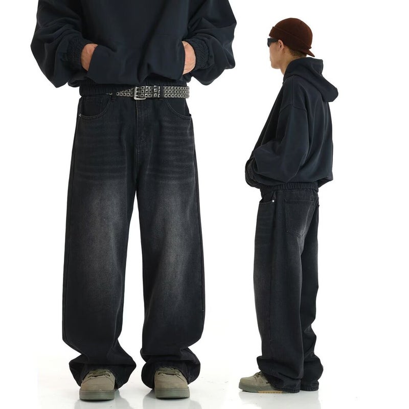 Unisex Classic Denim Jeans Loose Fit Daily Outdoor Wear - Image 2