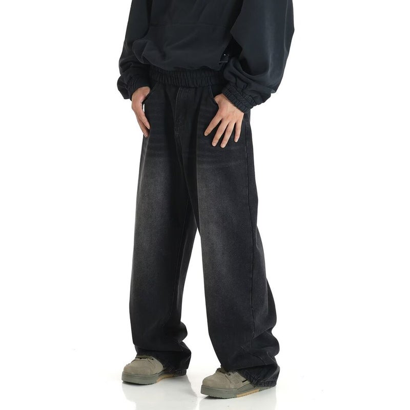 Unisex Classic Denim Jeans Loose Fit Daily Outdoor Wear - Image 3