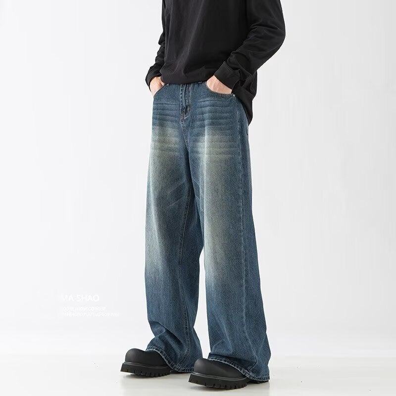 Unisex Classic Denim Jeans Loose Fit Daily Outdoor Wear - Image 5