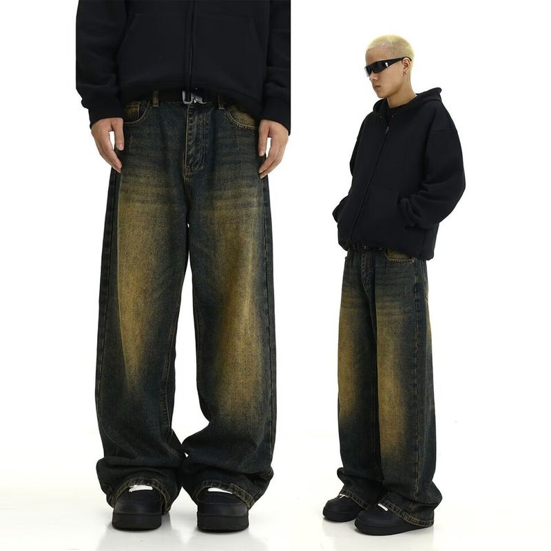 Unisex Classic Denim Jeans Loose Fit Daily Outdoor Wear - Image 4