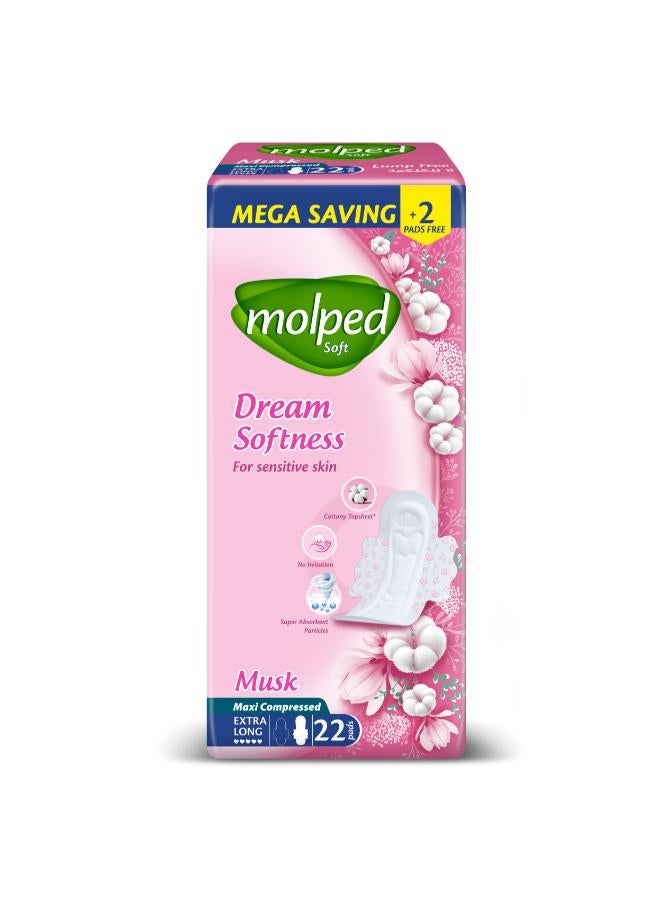 Molped Mega Saving Pack Of 22 Maxi Compressed Extra Long Soft Pads  - Image 1
