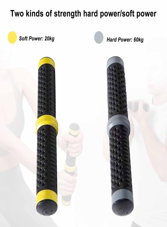 plzzree Twist Grip for Resistance Bar: Resistance Bar for Physical Therapy - Twist Grip Strength Trainer Hand Exerciser Bars Arm Wrist & Elbow Strengthener(Grey-132lb) - Image 4