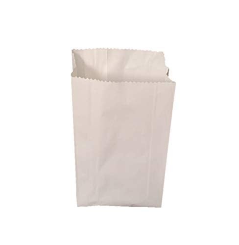 RANUR Butter or Parchment Paper Bags for Food Snack Bags Sandwich Bags Pastry Bags Glassine Bags Wax Cookie Bags Size 5 Length X 11 Height X 3 Width White Colour Pack of 50 - Image 1